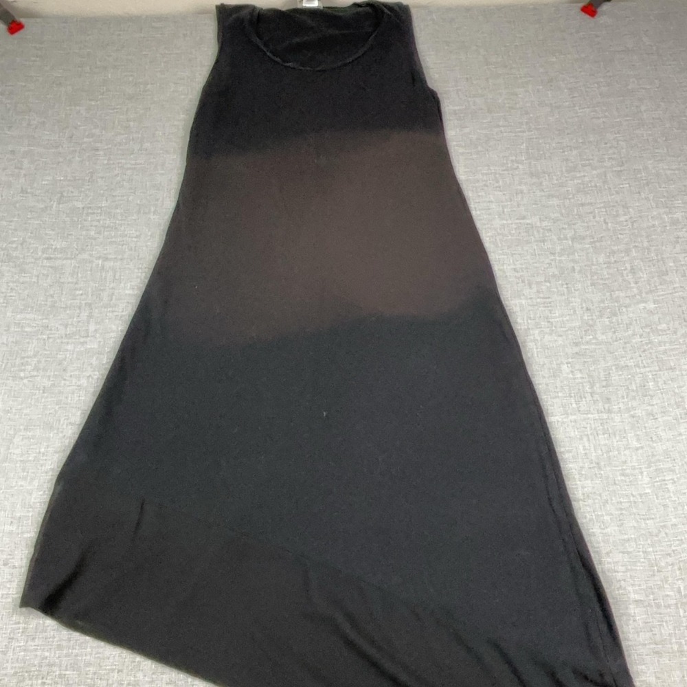 Tommy Bahama Tank Dress Womens‎ Medium Black Scoop Neck Maxi Asymmetrical Jersey